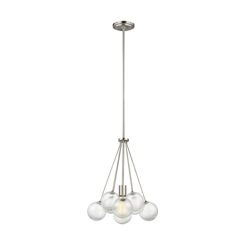 Visual Comfort Studio 6514301-962 Bronzeville One Light Pendant, Brushed Nickel Main Image.jpg