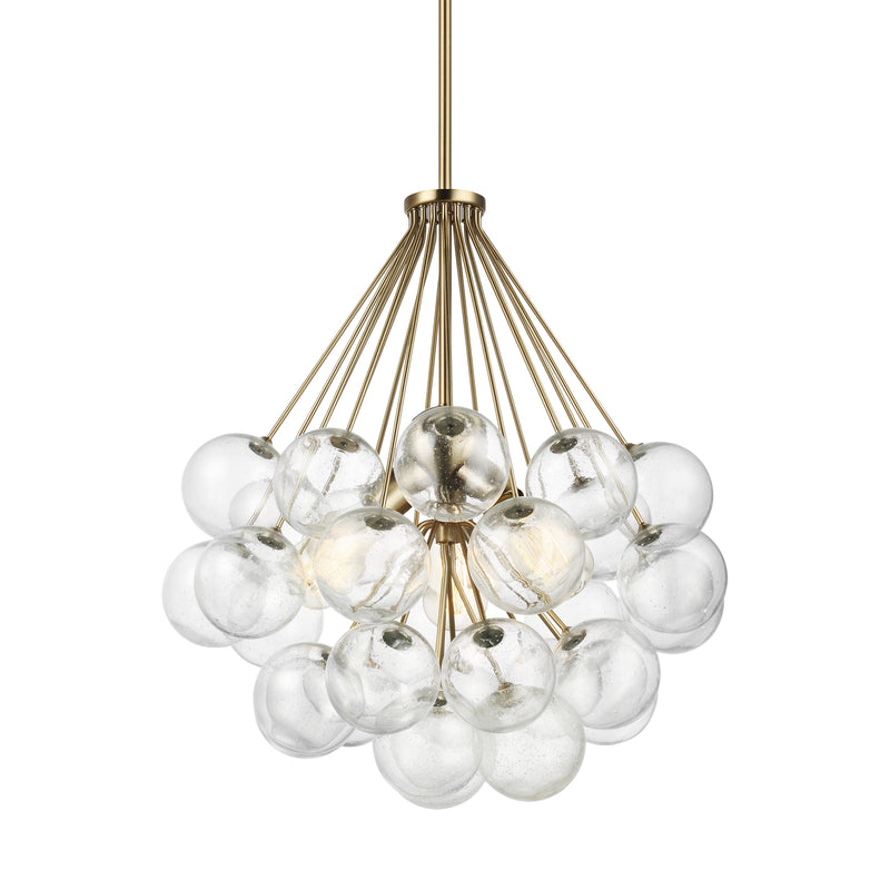 Visual Comfort Studio 6514303-848 Bronzeville Three Light Pendant, Satin Brass Alternate Image.jpg