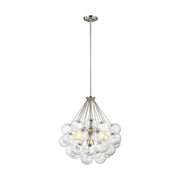 Visual Comfort Studio 6514303-962 Bronzeville Three Light Pendant, Brushed Nickel Main Image.jpg