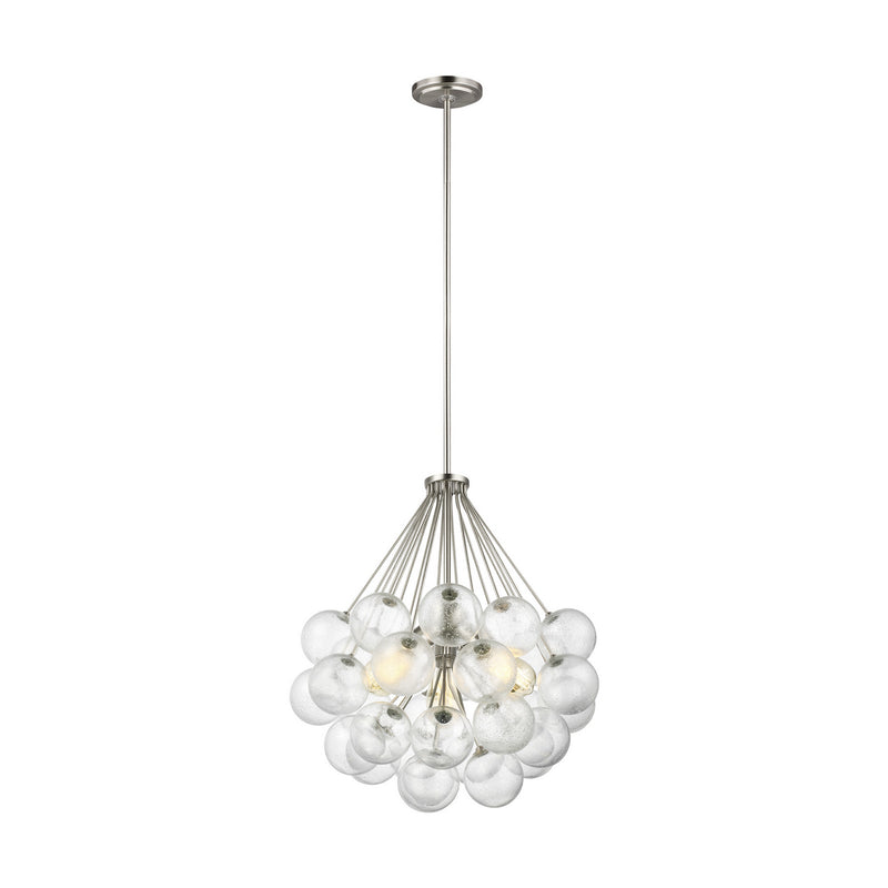 Visual Comfort Studio 6514303-962 Bronzeville Three Light Pendant, Brushed Nickel Main Image.jpg