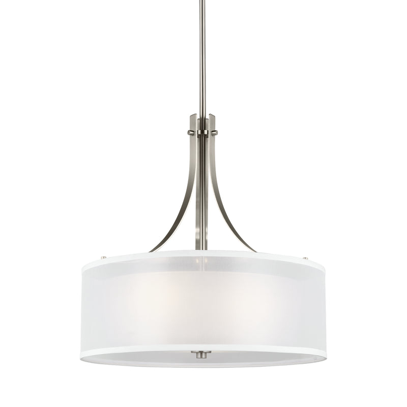 Generation Lighting 6537303EN3-962 Elmwood Park Three Light Pendant, Brushed Nickel Alternate Image.jpg