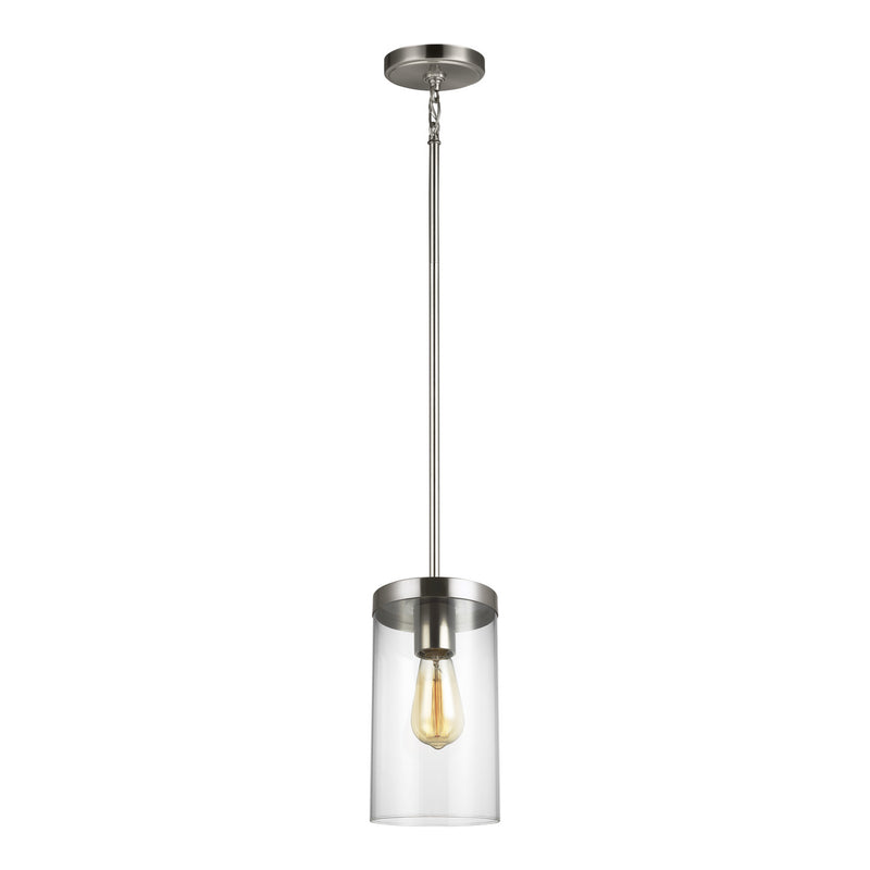 Visual Comfort Studio 6590301-962 Zire One Light Pendant, Brushed Nickel Main Image.jpg