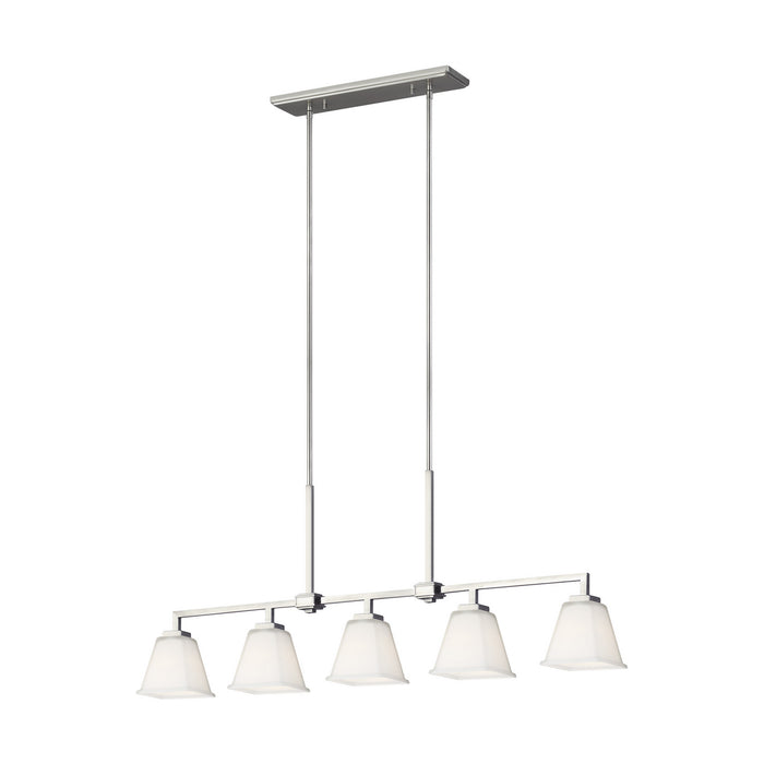 Generation Lighting 6613705EN3-962 Ellis Harper Five Light Island Pendant, Brushed Nickel Main Image.jpg