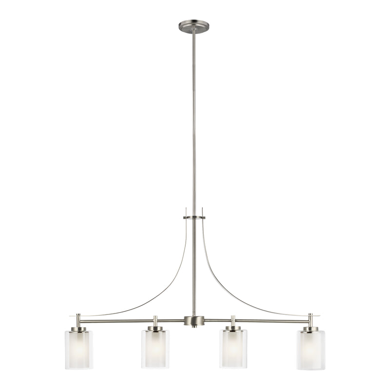 Generation Lighting 6637304-962 Elmwood Park Four Light Island Pendant, Brushed Nickel Alternate Image.jpg