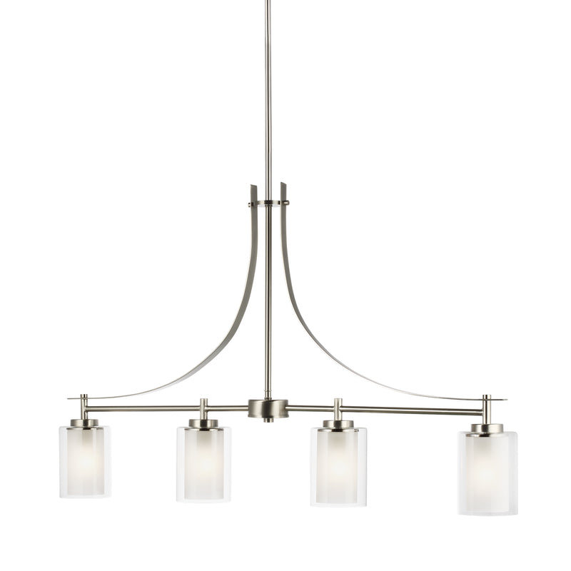 Generation Lighting 6637304EN3-962 Elmwood Park Four Light Island Pendant, Brushed Nickel Alternate Image 2.jpg
