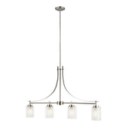 Generation Lighting 6637304EN3-962 Elmwood Park Four Light Island Pendant, Brushed Nickel Main Image.jpg