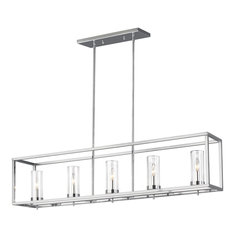 Visual Comfort Studio 6690305-05 Zire Five Light Island Pendant, Chrome Main Image.jpg
