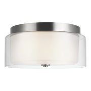 Generation Lighting 7537302EN3-962 Elmwood Park Two Light Flush Mount, Brushed Nickel Main Image.jpg