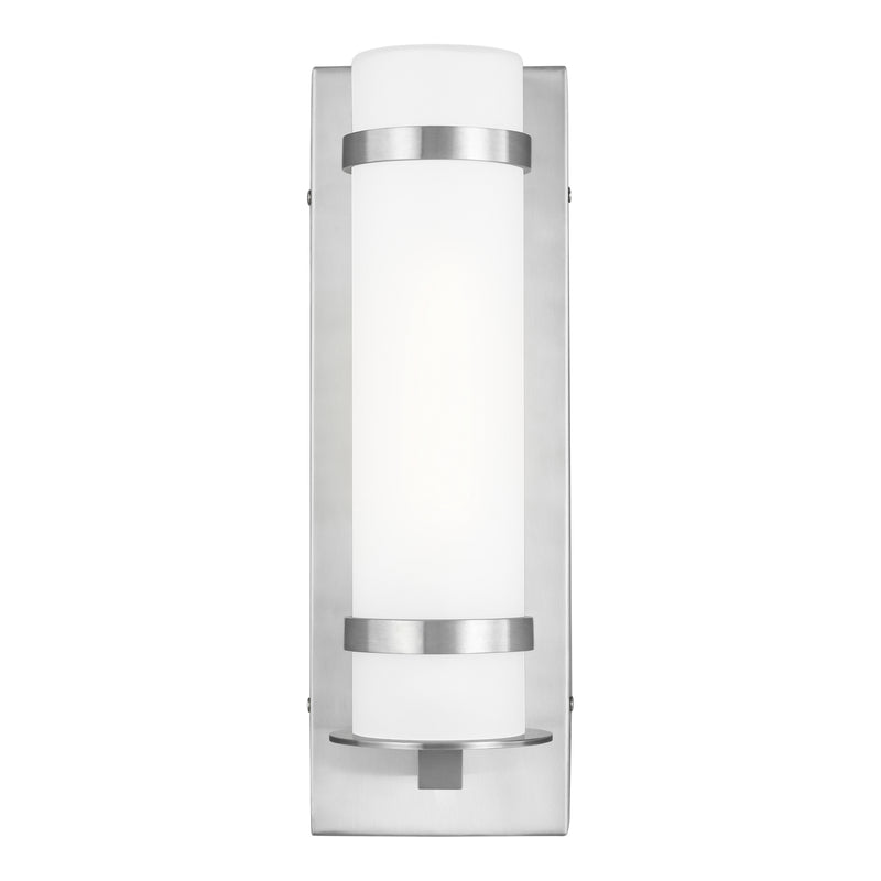 Generation Lighting 8518301-04 Alban One Light Outdoor Wall Lantern, Satin Aluminum Alternate Image.jpg