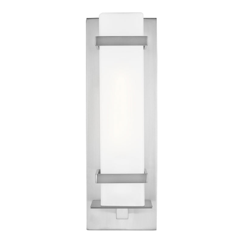 Generation Lighting 8520701-04 Alban One Light Outdoor Wall Lantern, Satin Aluminum Alternate Image.jpg