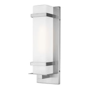 Generation Lighting 8520701-04 Alban One Light Outdoor Wall Lantern, Satin Aluminum Main Image.jpg