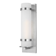 Generation Lighting 8718301-04 Alban One Light Outdoor Wall Lantern, Satin Aluminum Main Image.jpg