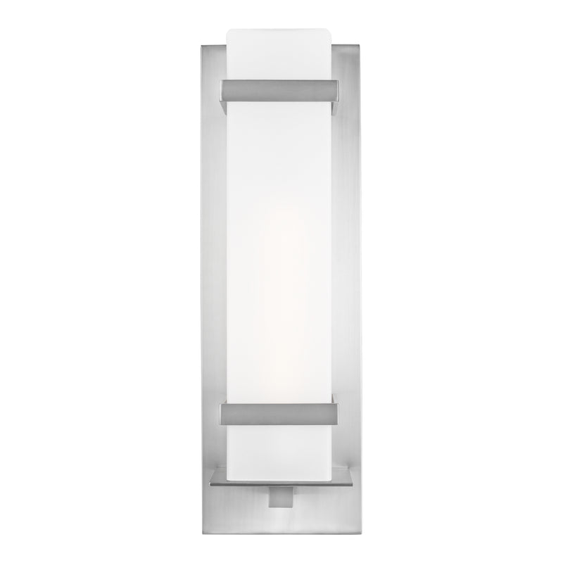 Generation Lighting 8720701EN3-04 Alban One Light Outdoor Wall Lantern, Satin Aluminum Alternate Image.jpg