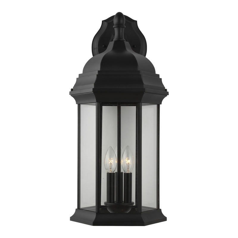 Generation Lighting 8738703-12 Sevier Three Light Outdoor Wall Lantern, Black Alternate Image.jpg