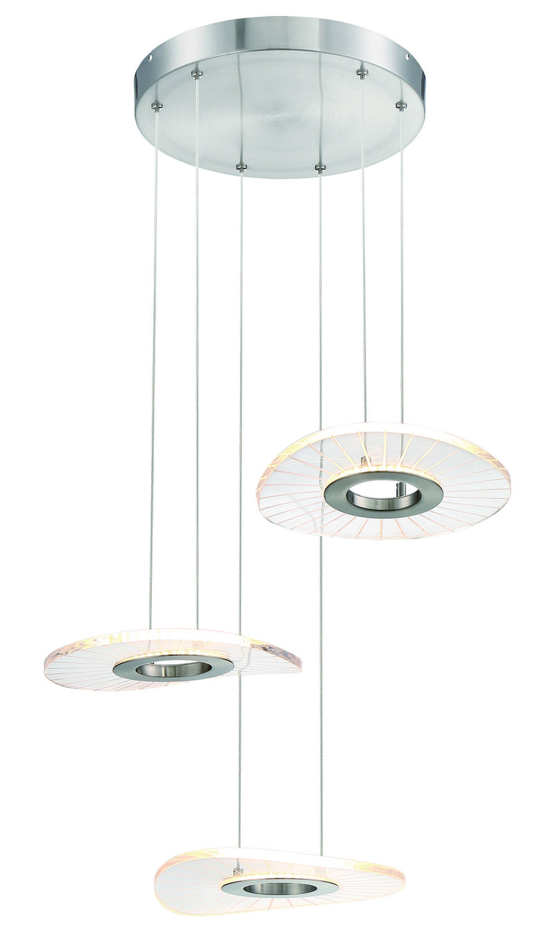 George Kovacs P1783-084-L Light Ray LED Pendant, Brushed Nickel Main Image.jpg
