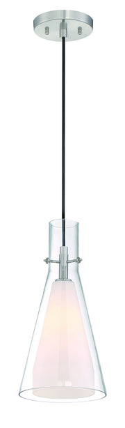 George Kovacs P23-084 Taper One Light Pendant, Brushed Nickel Main Image.jpg