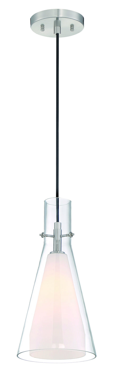 George Kovacs P23-084 Taper One Light Pendant, Brushed Nickel Main Image.jpg