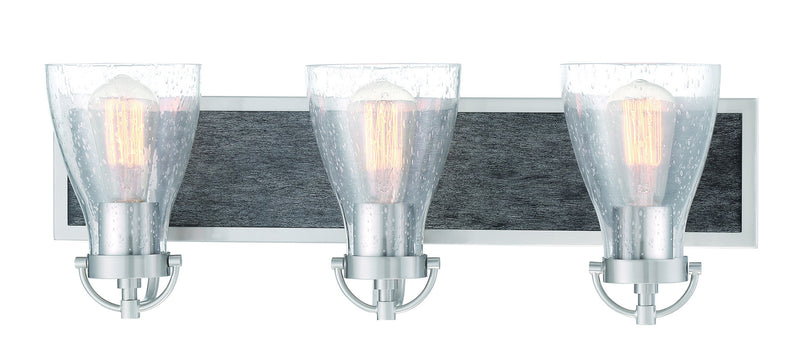 Minka-Lavery 3343-098 Garrison Three Light Bath, Brushed Nickel W/Shale Wood Main Image.jpg