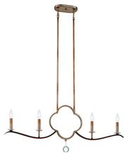 Minka-Lavery 4834-690 Ava Libertine Four Light Island Pendant, Pale Gold With Distressed Bronze Main Image.jpg