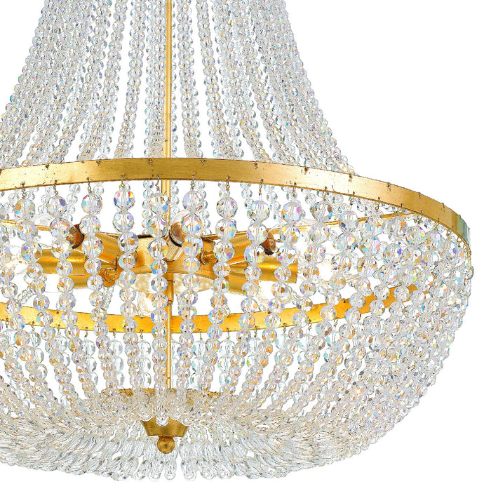 Crystorama 609-GA Rylee Eight Light Chandelier Antique Gold Alternate Image 2.jpg