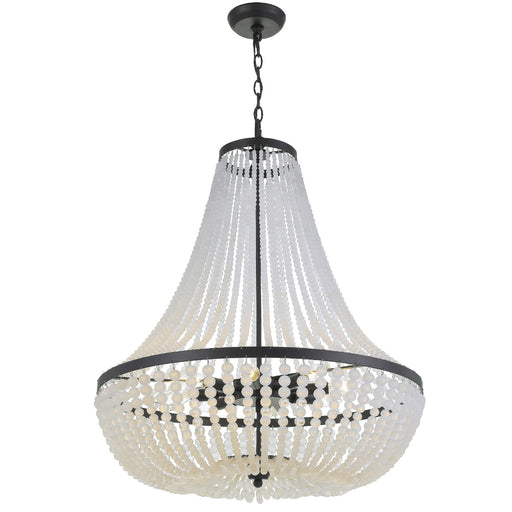 Crystorama 609-MK Rylee Eight Light Chandelier Matte Black Alternate Image.jpg