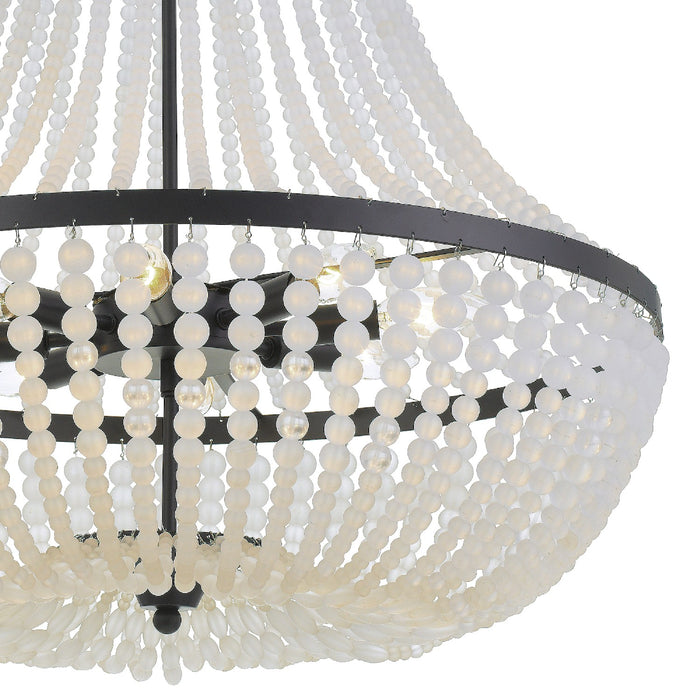 Crystorama 609-MK Rylee Eight Light Chandelier Matte Black Alternate Image 2.jpg