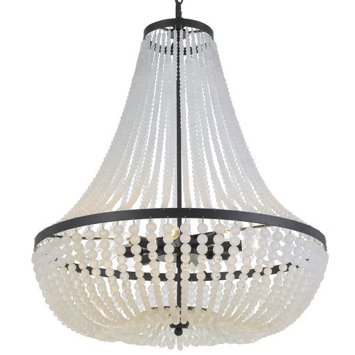 Crystorama 609-MK Rylee Eight Light Chandelier Matte Black Main Image.jpg