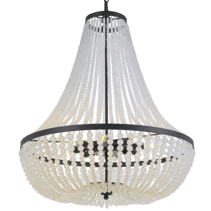 Crystorama 609-MK Rylee Eight Light Chandelier Matte Black Main Image.jpg