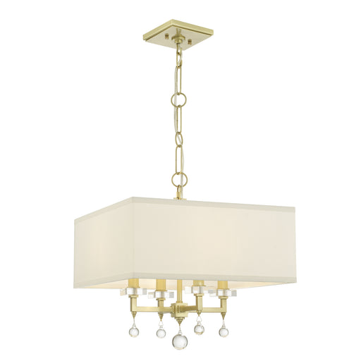 Crystorama 8105-AG Paxton Four Light Chandelier Aged Brass Alternate Image.jpg