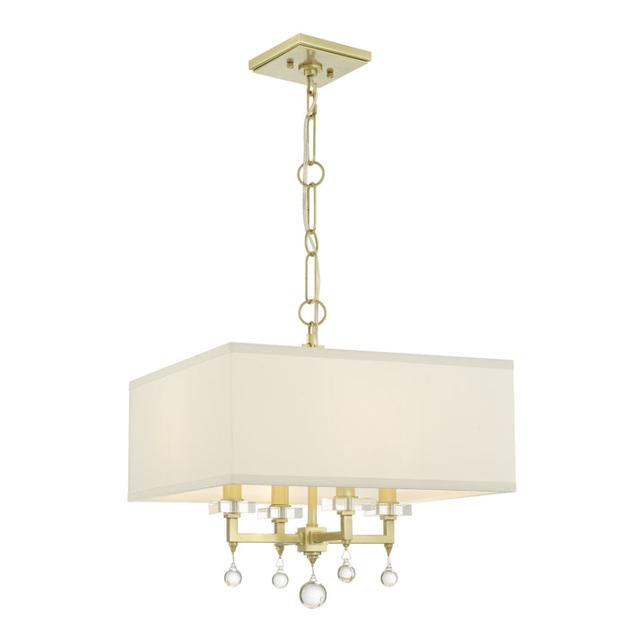 Crystorama 8105-AG Paxton Four Light Chandelier Aged Brass Alternate Image.jpg