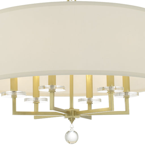 Crystorama 8116-AG Paxton Six Light Chandelier Aged Brass Alternate Image.jpg