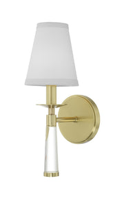 Crystorama 8861-AG Baxter One Light Wall Sconce Aged Brass Main Image.jpg