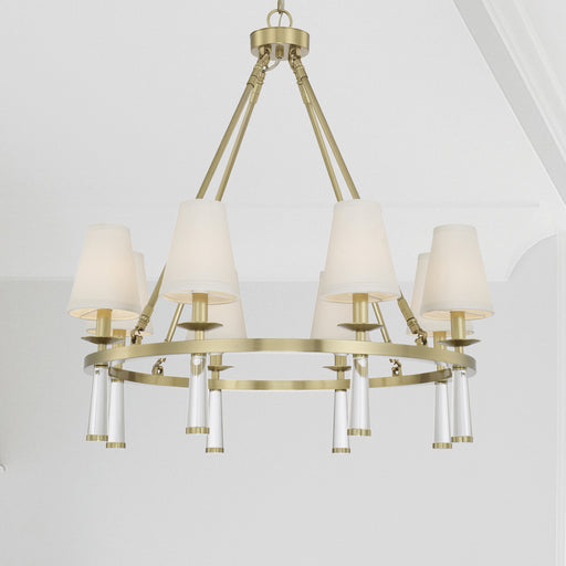 Crystorama 8867-AG Baxter Eight Light Chandelier Aged Brass Alternate Image.jpg