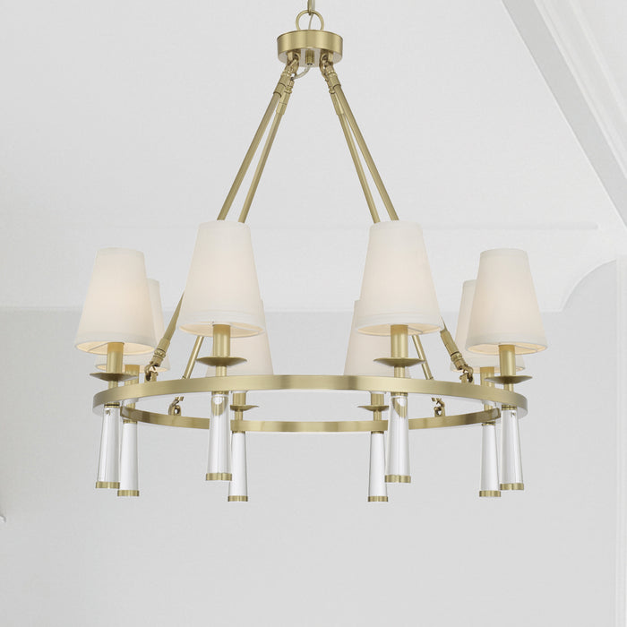 Crystorama 8867-AG Baxter Eight Light Chandelier Aged Brass Alternate Image.jpg