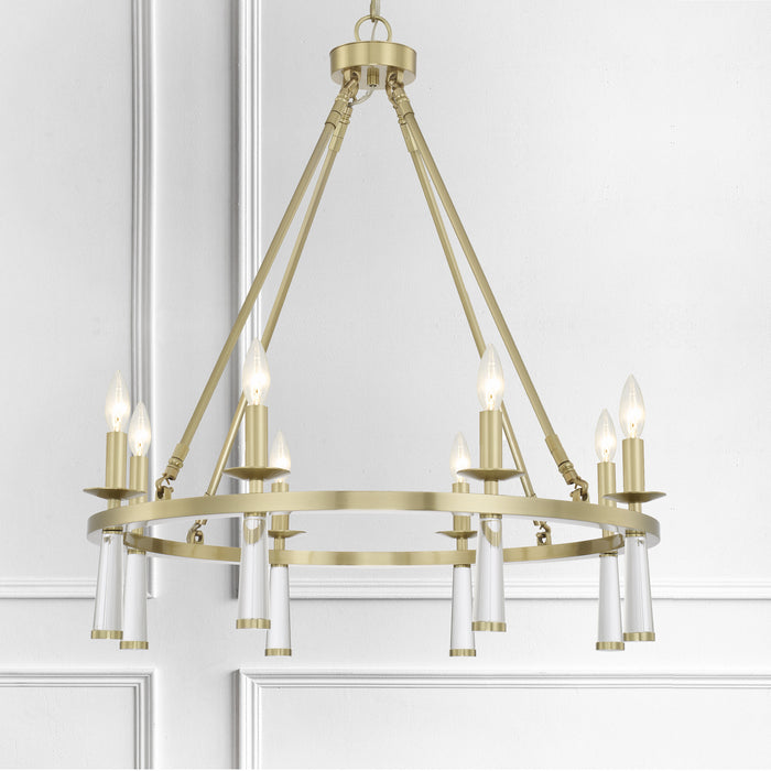 Crystorama 8867-AG Baxter Eight Light Chandelier Aged Brass Alternate Image 2.jpg