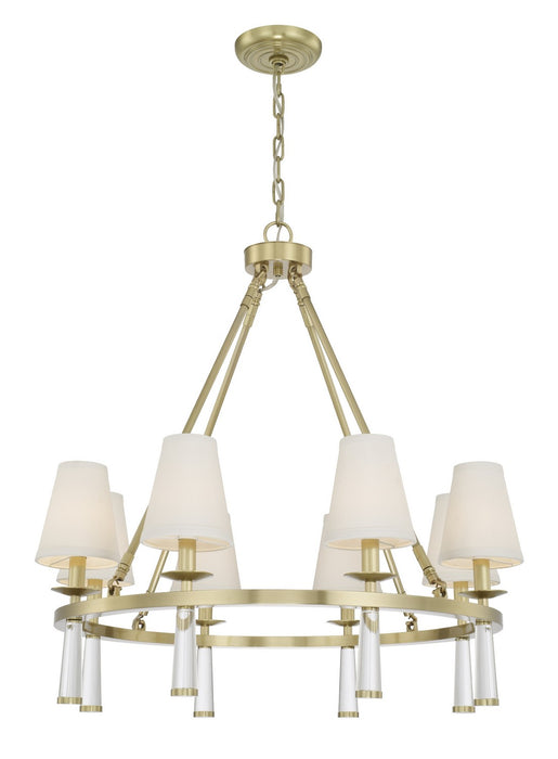 Crystorama 8867-AG Baxter Eight Light Chandelier Aged Brass Alternate Image 4.jpg