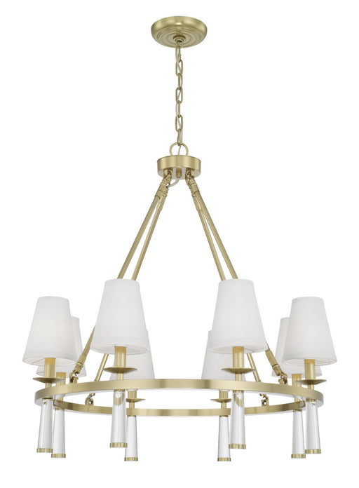 Crystorama 8867-AG Baxter Eight Light Chandelier Aged Brass Main Image.jpg