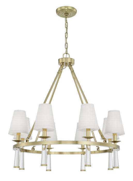 Crystorama 8867-AG Baxter Eight Light Chandelier Aged Brass Main Image.jpg