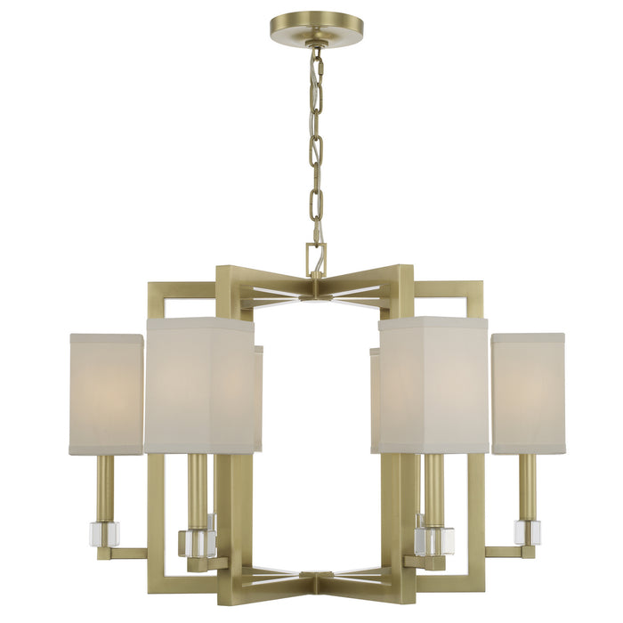 Crystorama 8886-AG Dixon Six Light Chandelier Aged Brass Alternate Image.jpg
