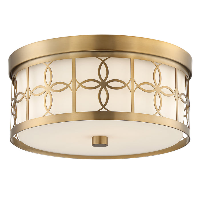 Crystorama ANN-2105-VG Anniversary Two Light Flush Mount Vibrant Gold Main Image.jpg