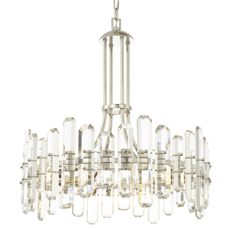 Crystorama BOL-8888-PN Bolton Eight Light Chandelier Polished Nickel Main Image.jpg