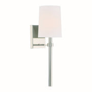 Crystorama BRO-451-PN Bromley One Light Wall Sconce Polished Nickel Main Image.jpg