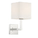 Crystorama CHA-491-PN Chatham One Light Wall Sconce Polished Nickel Main Image.jpg
