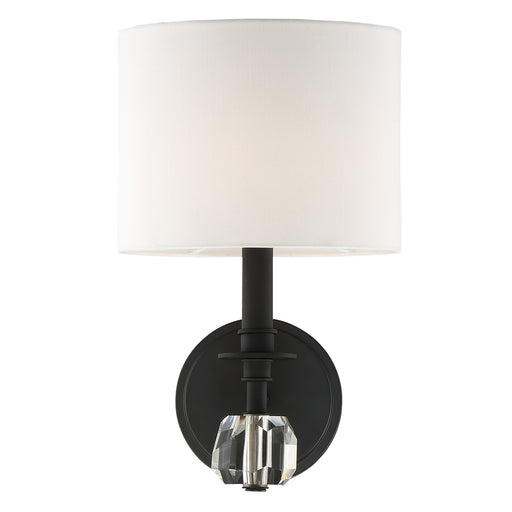 Crystorama CHI-211-BF Chimes One Light Wall Sconce Black Forged Main Image.jpg