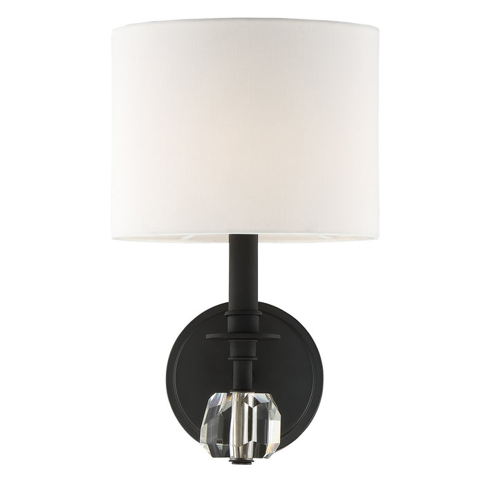 Crystorama CHI-211-BF Chimes One Light Wall Sconce Black Forged Main Image.jpg