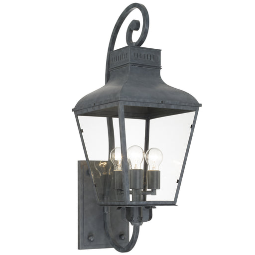 Crystorama DUM-9803-GE Dumont Three Light Outdoor Wall Sconce Graphite Main Image.jpg