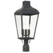 Crystorama DUM-9807-GE Dumont Three Light Outdoor Post Mount Graphite Main Image.jpg