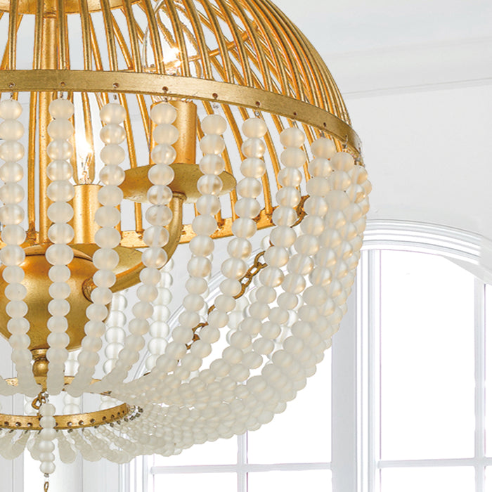 Crystorama DUV-623-GA Duval Three Light Mini Chandelier Antique Gold Alternate Image.jpg