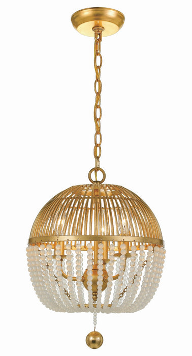 Crystorama DUV-623-GA Duval Three Light Mini Chandelier Antique Gold Main Image.jpg