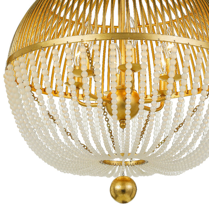 Crystorama DUV-626-GA Duval Six Light Chandelier Antique Gold Alternate Image 2.jpg